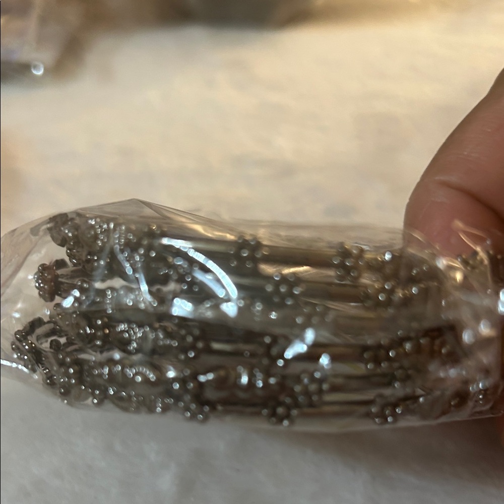 Elegant Silver Bangle Set